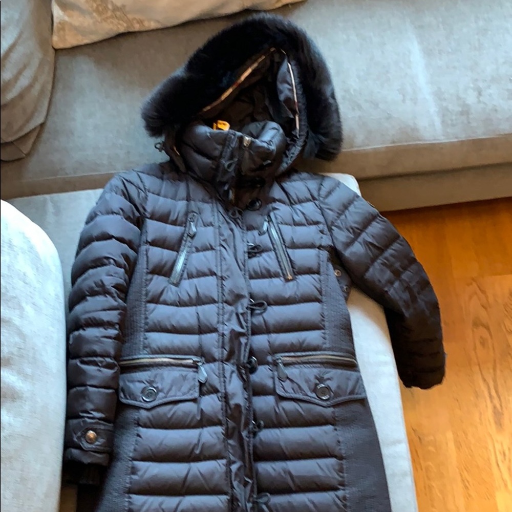 Burberry Brit Fox Fur down jacket Sz M